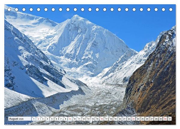 Produktbild: NEPAL, die Umrundung des Manaslu (Tischkalender 2026 DIN A5 quer), CALVENDO Monatskalender
