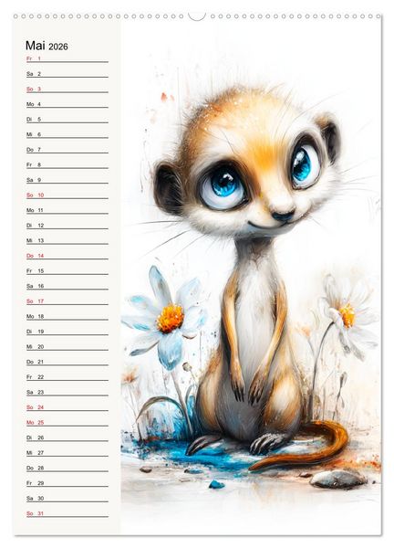 Produktbild: Erdm&auml;nnchen. Kleine Helden des Alltags (Wandkalender 2026 DIN A2 hoch), CALVENDO Monatskalender