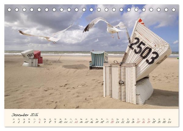 Produktbild: Nordsee &ndash; D&uuml;nen, Sand, Wasser und Wolken (Tischkalender 2026 DIN A5 quer), CALVENDO Monatskalender