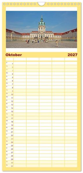 Produktbild: Familienplaner 2027 - Berlin - Metropole an der Spree mit 5 Spalten (Wandkalender, 21 x 45 cm) CALVENDO