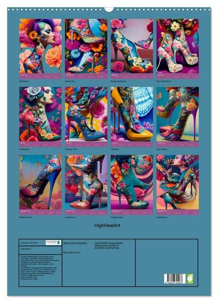 Produktbild: HighHeelArt (Wandkalender 2026 DIN A2 hoch), CALVENDO Monatskalender