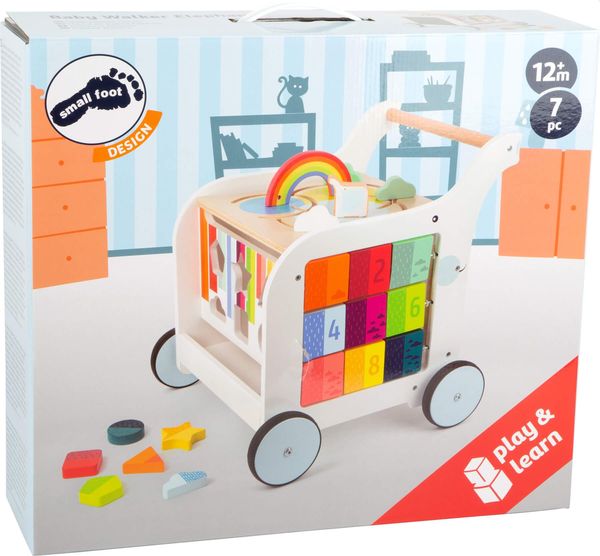 small foot 11607 - Lauflernwagen Elefant, Motorik- und Lernspielzeug