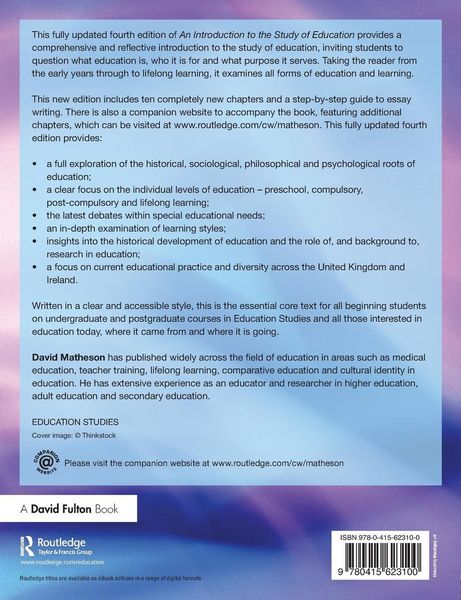 Produktbild: An Introduction to the Study of Education