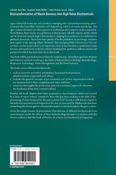 Produktbild: Biotransformation of Waste Biomass into High Value Biochemicals