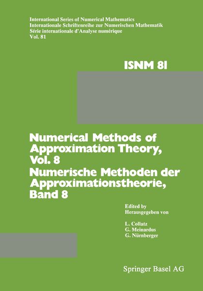 Produktbild: Numerical Methods of Approximation Theory/Numerische Methoden der Approximationstheorie