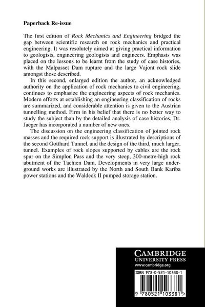 Produktbild: Rock Mechanics and Engineering
