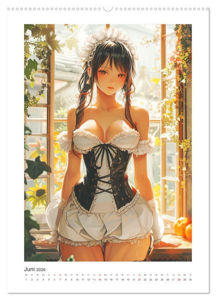 Produktbild: Manga-Girls. Coole Comics mit Ausstrahlungskraft (hochwertiger Premium Wandkalender 2026 DIN A2 hoch), Kunstdruck in Hochglanz