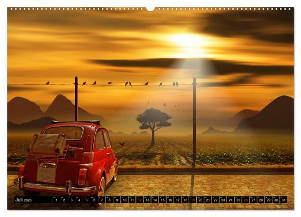 Produktbild: Oldtimer Romantik (Wandkalender 2026 DIN A2 quer), CALVENDO Monatskalender