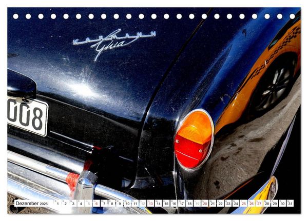 Produktbild: KARMANN GHIA - Auto-Legenden (Tischkalender 2026 DIN A5 quer), CALVENDO Monatskalender