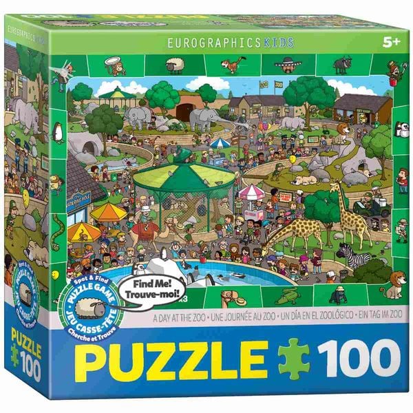 Produktbild: Ein Tag im Zoo - Suchen & Finden (Puzzle)