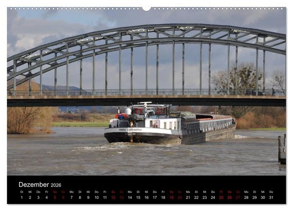 Produktbild: Schiffe auf der Oberweser (hochwertiger Premium Wandkalender 2026 DIN A2 quer), Kunstdruck in Hochglanz