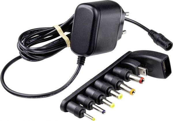 Produktbild: VOLTCRAFT VC-11332635 Steckernetzteil, Festspannung 5 V/DC 2.5A 12.5W