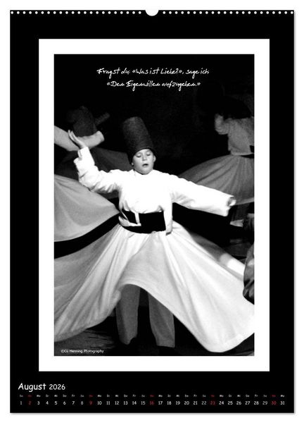 Produktbild: Mevlana's tanzende Derwische und seine Weisheiten (Wandkalender 2026 DIN A2 hoch), CALVENDO Monatskalender