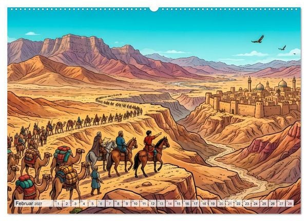 Produktbild: Marco Polo - Die gro&szlig;e Reise nach Osten (Wandkalender 2027 DIN A2 quer), CALVENDO Monatskalender