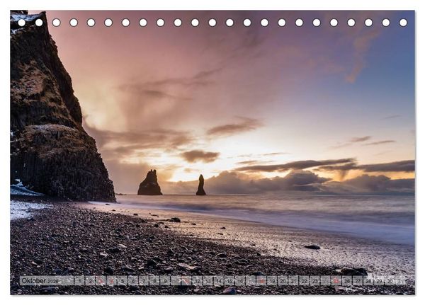 Produktbild: Island im Winter (Tischkalender 2026 DIN A5 quer), CALVENDO Monatskalender