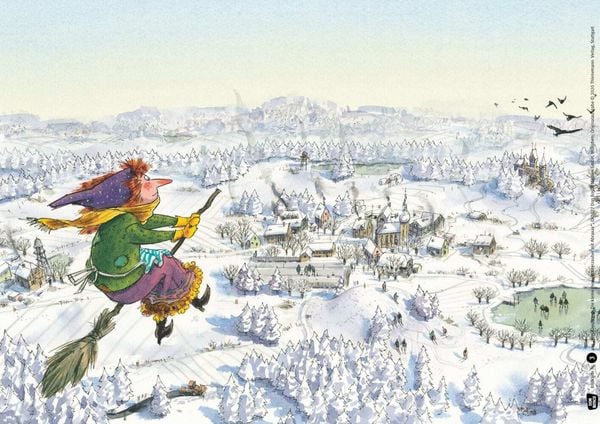 Produktbild: Die kleine Hexe. Winterzauber mit Abraxas. Kamishibai Bildkartenset