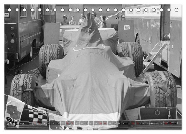 Produktbild: Formel, Rennen, Boxengasse 1971-&acute;83 (Tischkalender 2026 DIN A5 quer), CALVENDO Monatskalender