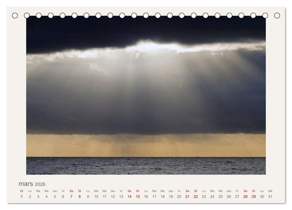 Produktbild: La mer sous le ciel (Calendrier de bureau 2026 DIN A5 vertical), CALVENDO calendrier mensuel