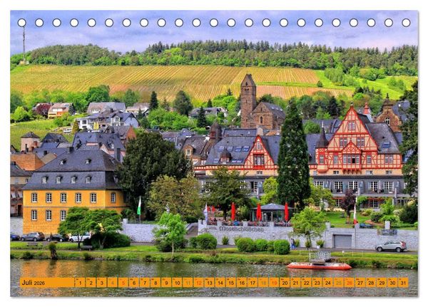 Produktbild: Der wundersch&ouml;nen Mosel entlang &ndash; Von Koblenz bis Trier (Tischkalender 2026 DIN A5 quer), CALVENDO Monatskalender