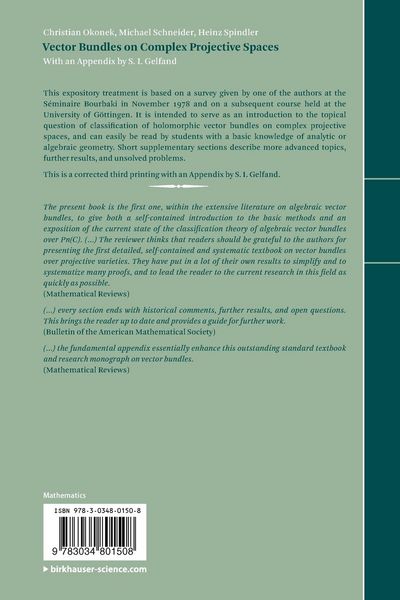 Produktbild: Vector Bundles on Complex Projective Spaces