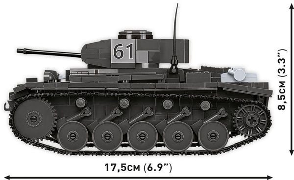 Produktbild: COBI Historical Collection 2597 - Panzerkampfwagen II Aus.f, World War II, 1:28 Bausatz 813 Klemmbausteine/1 Figur