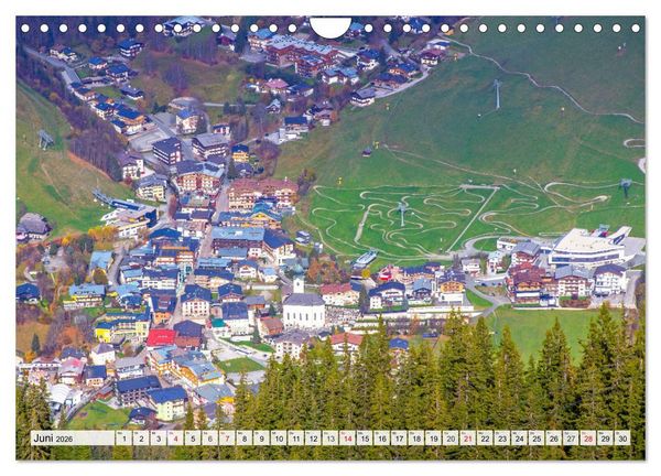 Produktbild: Gr&uuml;&szlig;e aus Saalbach (Wandkalender 2026 DIN A4 quer), CALVENDO Monatskalender