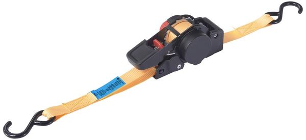Produktbild: TOOLCRAFT TO-8689776 Selbstaufrollender Spanngurt Zugkraft LC Niederzurren (einzeln/direkt)=100 daN (L x B) 2 m x 18 mm Klemmschloss EN 12195-2