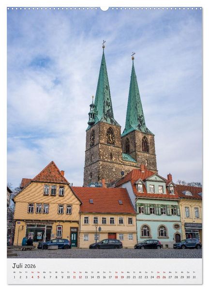 Produktbild: Quedlinburg - Welterbestadt und Tor zum Harz (Wandkalender 2026 DIN A2 hoch), CALVENDO Monatskalender