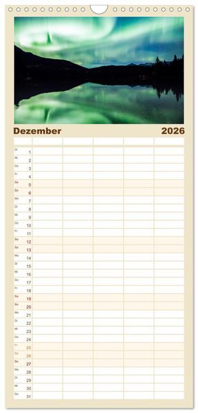 Produktbild: Familienplaner 2026 - Kanada - Abenteuer in den Nationalparks mit 5 Spalten (Wandkalender, 21 x 45 cm) CALVENDO