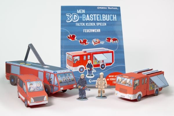 Produktbild: Mein 3D-Bastelbuch - Falten, kleben, spielen - Feuerwehr