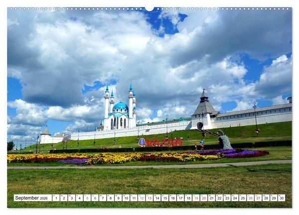 Produktbild: Die Kul Scharif Moschee - Architektonisches Kleinod in Kasan (hochwertiger Premium Wandkalender 2026 DIN A2 quer), Kunstdruck in Hochglanz