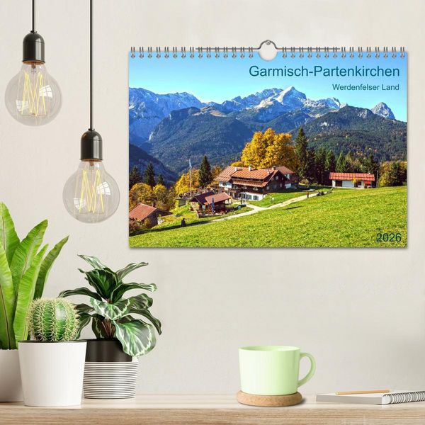 Produktbild: Garmisch-Partenkirchen Werdenfelser Land (Wandkalender 2026 DIN A4 quer), CALVENDO Monatskalender