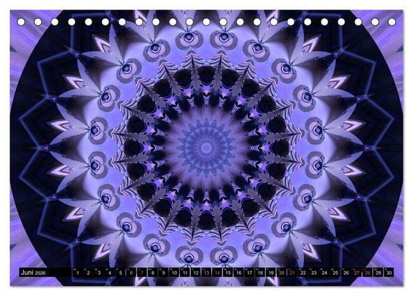 Produktbild: Energie - Mandalas, Spiritualit&auml;t durch die Farbe Lila (Tischkalender 2026 DIN A5 quer), CALVENDO Monatskalender