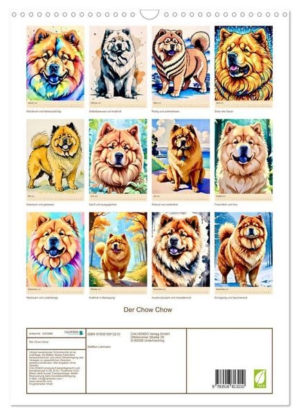 Produktbild: Der Chow Chow (Wandkalender 2027 DIN A3 hoch), CALVENDO Monatskalender
