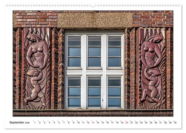 Produktbild: Fassadenkunst im Roten Wien (Wandkalender 2026 DIN A2 quer), CALVENDO Monatskalender