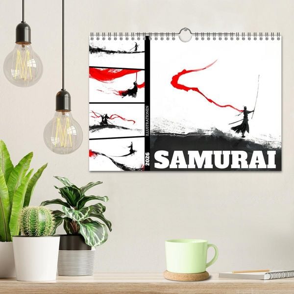 Produktbild: Samurai Illustrationen (Wandkalender 2026 DIN A4 quer), CALVENDO Monatskalender