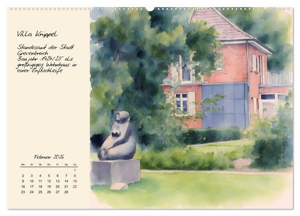 Produktbild: Rundgang durch Grevenbroich (hochwertiger Premium Wandkalender 2026 DIN A2 quer), Kunstdruck in Hochglanz