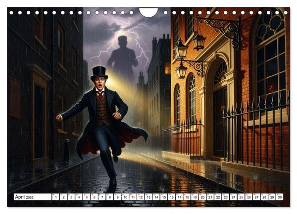Produktbild: Victor Frankenstein und seine Sch&ouml;pfung (Wandkalender 2026 DIN A4 quer), CALVENDO Monatskalender