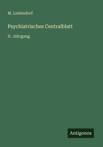 Produktbild: Psychiatrisches Centralblatt