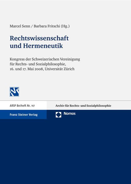 Produktbild: Rechtswissenschaft und Hermeneutik
