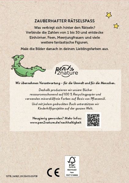 Produktbild: Von Punkt zu Punkt Zauberwelt. Mit Zahlen von 1 bis 30.