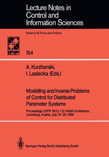 Produktbild: Modelling and Inverse Problems of Control for Distributed Parameter Systems