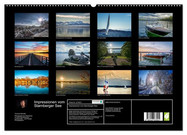 Produktbild: Impressionen vom Starnberger See (hochwertiger Premium Wandkalender 2026 DIN A2 quer), Kunstdruck in Hochglanz