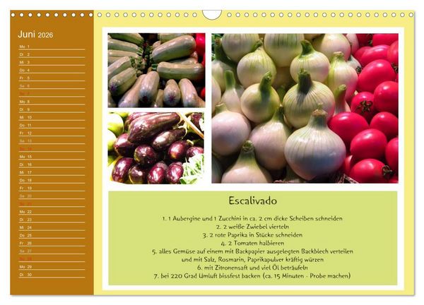 Produktbild: Meine Mallorca Rezepte (Wandkalender 2026 DIN A3 quer), CALVENDO Monatskalender
