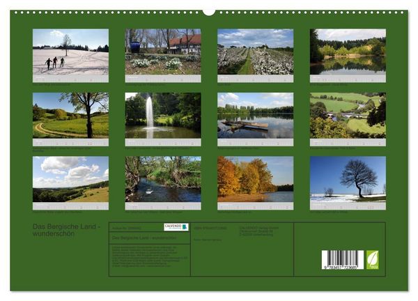 Produktbild: Das Bergische Land - wundersch&ouml;n (hochwertiger Premium Wandkalender 2026 DIN A2 quer), Kunstdruck in Hochglanz
