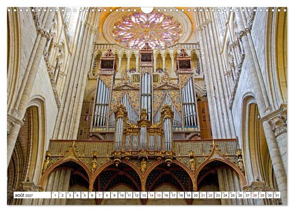 Produktbild: Les cath&eacute;drales fran&ccedil;aises &ndash; Des chefs-d'&oelig;uvre de l&rsquo;architecture gothique (Calendrier mural 2027 DIN A3 vertical), CALVENDO calendrier mensuel