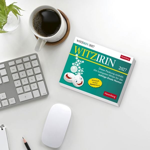 Produktbild: Witzirin Tagesabrei&szlig;kalender 2027 - Diese Packung enth&auml;lt: die lustigsten Witze f&uuml;r die t&auml;gliche Dosis Humor