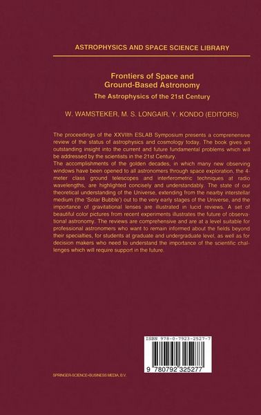 Produktbild: Frontiers Of Space And Ground-Based Astronomy