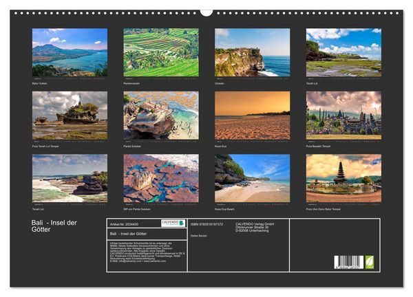 Produktbild: Bali - Insel der G&ouml;tter (Wandkalender 2026 DIN A2 quer), CALVENDO Monatskalender