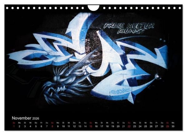 Produktbild: Graffiti - Kunst aus der Dose (Wandkalender 2026 DIN A4 quer), CALVENDO Monatskalender